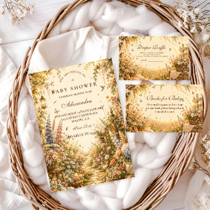 Timeless Wildflower Boho Baby Shower Invitation