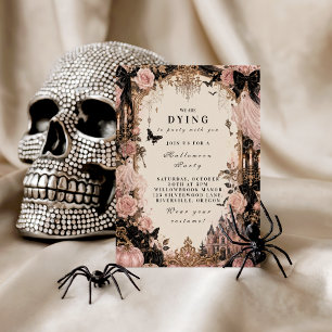 Elegant Pink Halloween Party Tote Bag