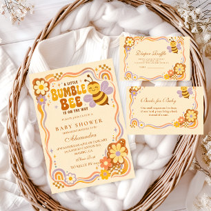 Retro Bumble Bee Baby Shower Napkin