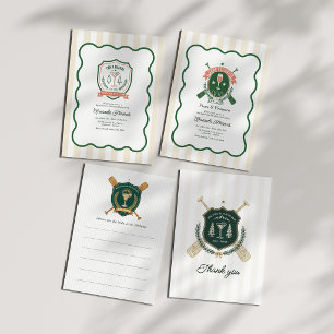 Pines & Prosecco Camp Bachelorette Weekend Invitation