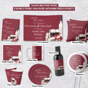 Charcuterie & Wine 50th Birthday Party Coffee Mug