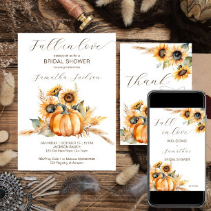 Fall in love boho pumpkin sunflowers thank you classic round sticker