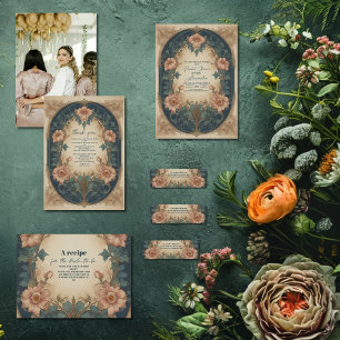 Elegant Arch Art Nouveau Bridal Shower Return Address Label