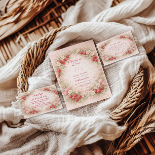 Strawberry In Love Bridal Shower Invitation
