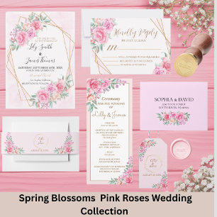 Floral Pink wedding  Invitation