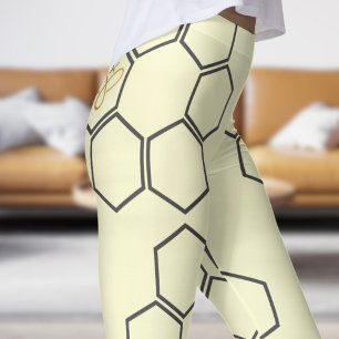 Sweet Pink Vanilla Honey Colour Pattern Leggings