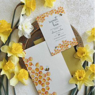 Sweet As Can Bee Baby Shower Invitation