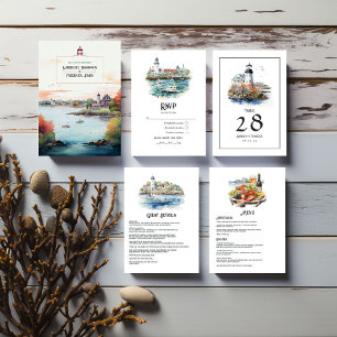 Newport, Rhode Island Destination Wedding Invitation