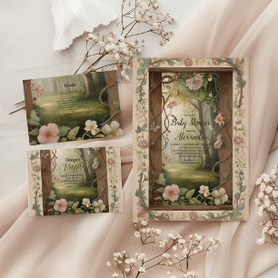 Boho Woodland Forest Books for Baby Enclosure Card