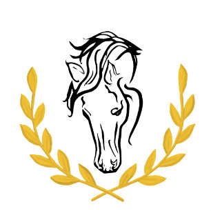 Elegant Equestrian White Horse Gold Laurel Return  Return Address Label