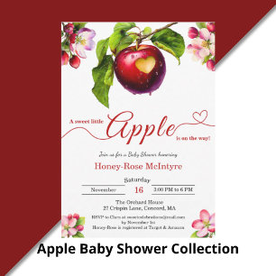 A Little Apple Is On The Way   Fall Baby Shower  Napkin