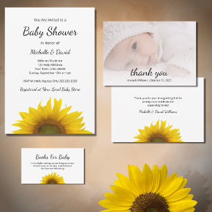 Modern Sunflower Baby Shower Gender Neutral  Invitation