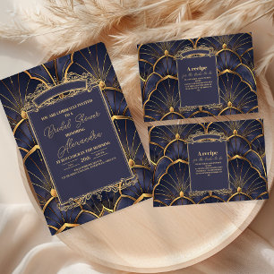 Purple Vintage Art Deco Bridal Shower Return Address Label