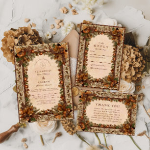 Autumn Oak Leaf Wedding Save The Date