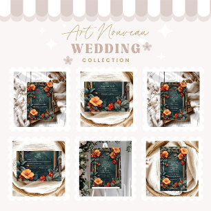 Ornamental Floral Wedding Art Nouveau Save The Date