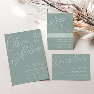Eucalyptus   Script Watermark Meal Choice RSVP Card
