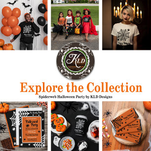 Personalised Spiderweb Halloween Party Invitation