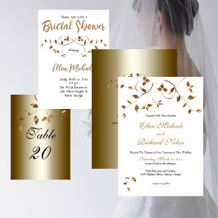 Gold and Black Wedding Return Address Return Address Label