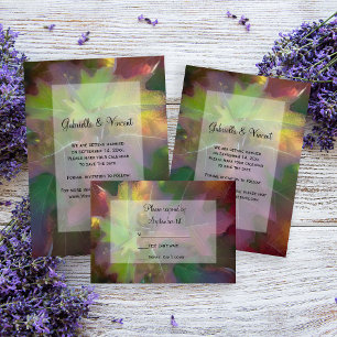 Fall Oak Leaf Hydrangea Wedding Invitation