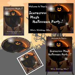 Kids Scarecrow Mash Halloween Party Banner