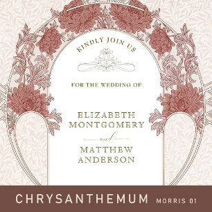 Chrysanthemum Wedding Invitations William Morris