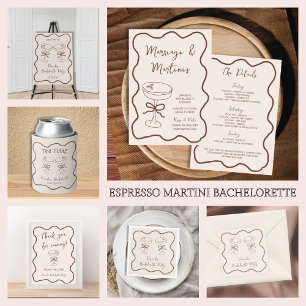 Marriage & Martinis Hand Drawn Bach Weekend Invitation