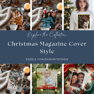 Magazine Cover Christmas Pregnancy Announcement  Metal Tree Decoration