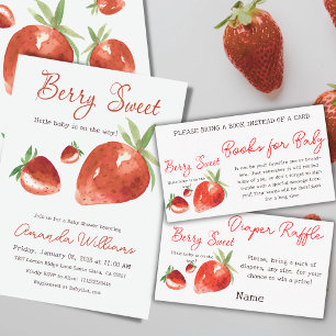 Sweet Berry Strawberry Peach Red Baby  Return Address Label
