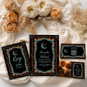 Photo Celestial Mystical Moon Starry Night Wedding Save The Date