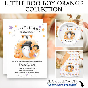 Halloween Baby Shower Boo Diaper Raffle Card