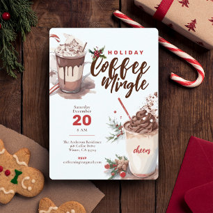 Monogram Christmas Holiday Coffee Address Label Return Address Label
