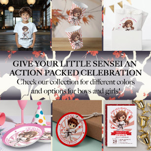Boy's Karate Martial Arts Birthday Party  Invitation