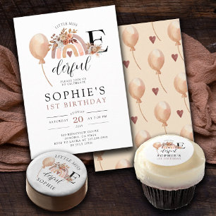 ONEderful Rainbow Girl's Birthday  Favour Bag