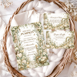 Cottage Garden Little Pumpkin Baby Shower Napkin