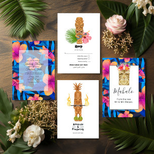 Tiki Time Luau Summer Beach RSVP Card