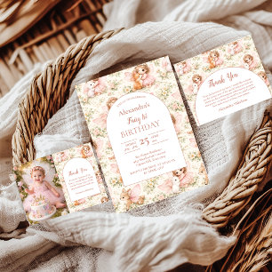 Fairy 1st Birthday Enchanted Garden Paper Plate