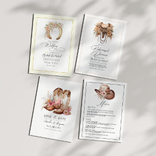 Rustic Boho Western Wedding Floral Cowboy Wedding Menu