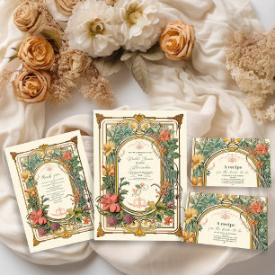 Vintage Floral Art Nouveau Bridal Shower Return Address Label