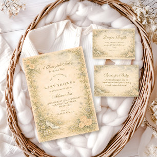 Vintage Fairytale Garden Diapper Raffle Enclosure Card