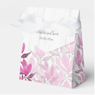 Rustic Chic Hot Pink Watercolor Flowers All In One Invitation