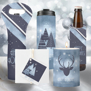 Deer Antlers Arrows Christmas Photo Blue ID861 Announcement