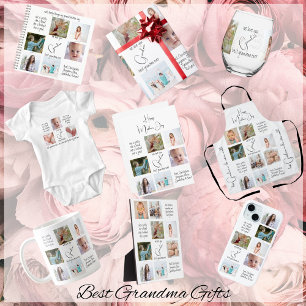 Modern Chef Photo Collage Best Grandma Ever Aprons