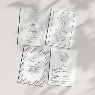 Vintage Polka Dot and Lace Rehearsal Dinner Invitation