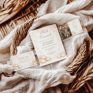 Holi Cannoli Sweet Bakery 1st Birthday Invitation