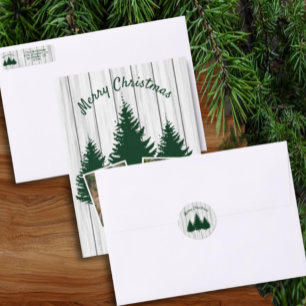 Rustic Woodland Christmas Return Address Label