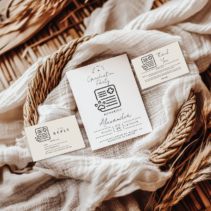 Vet Med Paw Syringe Graduation Party RSVP Card