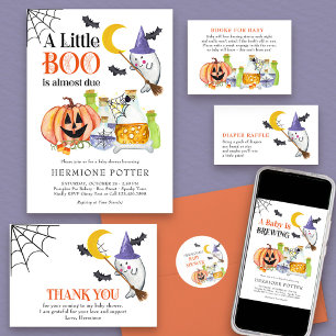 Halloween Baby Shower Ghost and Magic Potion  Classic Round Sticker