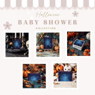 Purple Gothic Fantasy Halloween Baby Shower Invitation