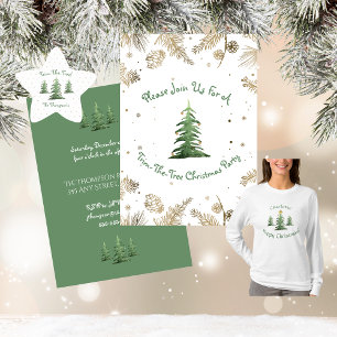 Christmas Party, Trim-The-Tree, Family Name,  Napkin