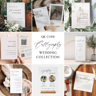 Rustic Elegant Calligraphy Wedding Invitation